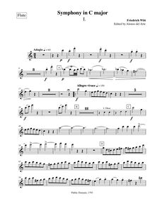 Partition flûte, Symphony No.14 en C major, “Jena” Symphony, C major