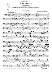 Partition de violoncelle, Pastorale (Abendfrieden), Op.52 B