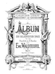 Partition complète, Estudiantina, Walzer über P. Lacome s Duett und Spanische National-Melodien par Emile Waldteufel