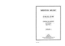 Partition parties complètes, 3 corde quatuors (Nos. 7-9), Op.9, Onslow, Georges par Georges Onslow