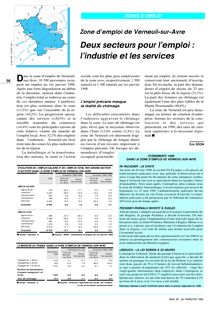Zone d emploi de Verneuil-sur-Avre - Deux secteurs pour l emploi : l industrie et les services  