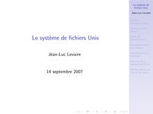Le système de fichiers Unix