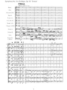 Partition I, Finale. Allegro molto, Symphony No.3, Op.55, Eroica