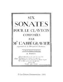 Partition , Capriccio (Allegro), 6 sonates pour le clavecin, Gravier