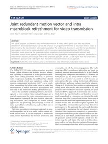 Joint redundant motion vector and intra macroblock refreshment for video transmission
