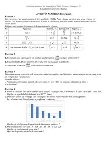 Mathématiques 2009 Brevet (filière générale)