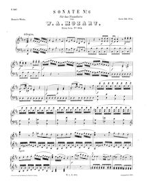 Partition complète, Piano Sonata No.6, Dürnitz Sonata, D major, Mozart, Wolfgang Amadeus