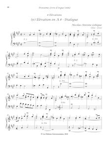 Partition (5e) Élévation en A♯ - Dialogue, Troisième Livre d Orgue