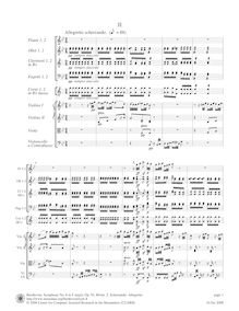 Partition , Scherzando: Allegretto, Symphony No.8, F major, Beethoven, Ludwig van