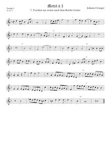 Partition viole de gambe aigue 1, Motets, Crüger, Johann par Johann Crüger