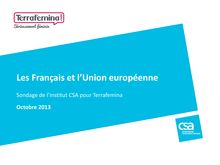 CSA : Les Français et l’Union européenne