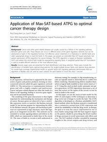 Application of Max-SAT-based ATPG to optimal cancer therapy design