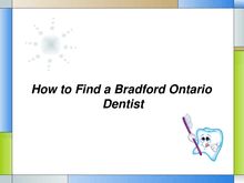 How to Find a Bradford Ontario Dentist