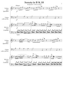 Partition de piano, violon Sonata, Violin Sonata No.5 par Wolfgang Amadeus Mozart