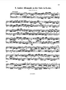 Partition complète (alternative version, BWV 819a), E♭ major