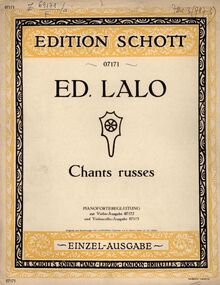Partition de piano, Concerto russe, Violin Concerto No.4 par Édouard Lalo
