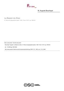 Le Bassin du Drac - article ; n°3 ; vol.13, pg 549-621