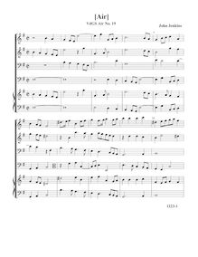 Partition [Air], VdGS No.19 - partition complète (Tr Tr B B O), Airs pour 4 violes de gambe avec orgue