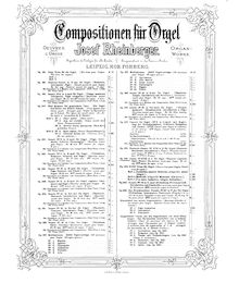 Partition complète, orgue Sonata No.18, Rheinberger, Josef Gabriel