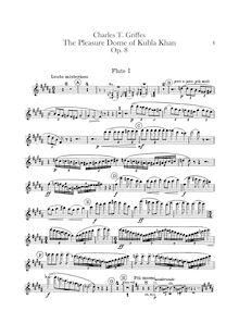 Partition flûte 1, 2, 3 (doubles Piccolo), pour Pleasure Dome of Kubla Khan