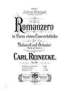 Partition de violoncelle, Romanze, Op.263, Romanzero in Form eines Concertstücks
