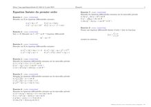 Sujet : Analyse, Equations différentielles, Equation linéaire du premier ordre