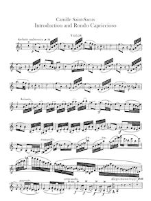 Partition violon Solo. violons I, II, Introduction et Rondo capriccioso, Op.28