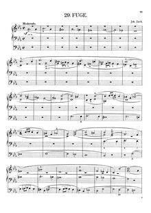 Partition complète, Fugue en C minor, C minor, Zach, Jan