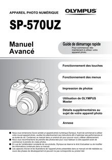 Notice Appareil Photo numériques Olympus  SP-570UZ