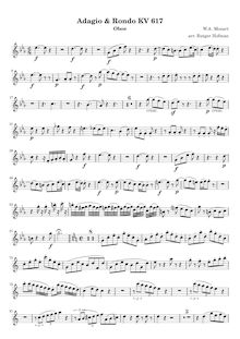 Partition hautbois, Adagio und Rondo, K.617, Mozart, Wolfgang Amadeus