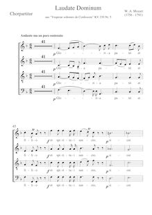 Partition chœur score, Vesperae solennes de confessore, C major