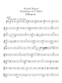 Partition trompette 1, 2 (en C, F), Symphony en C, WWV 29, C Major