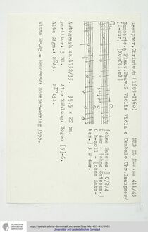 Partition complète, flûte Concerto en D major, GWV 311, D major
