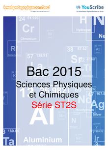 Corrigé Bac 2015 - Sciences physiques et chimiques - ST2S