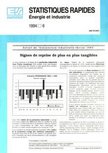 STATISTIQUES RAPIDES Énergie et industrie. 1994 6