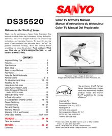 Notice Télévision Sanyo  DS35520