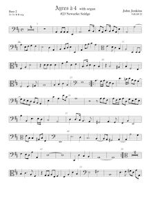 Partition viole de basse 2, clef en basse et en alto, Airs pour 4 violes de gambe avec orgue