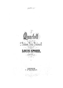 Partition violon 2, 2 corde quatuors, Spohr, Louis