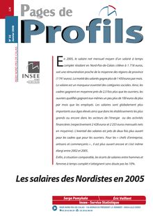 Les salaires des Nordistes en 2005