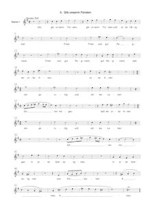 Partition Soprano 1 , partie, Geistliche Chor-Music, Op.11, Musicalia ad chorum sacrum, das ist: Geistliche Chor-Music, Op.11 par Heinrich Schütz