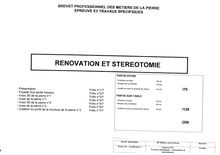 Travaux spécifique : rénovation et stéréotomie 2006 BP - Métiers de la pierre