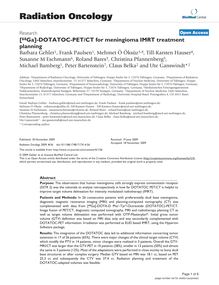 [68Ga]-DOTATOC-PET/CT for meningioma IMRT treatment planning