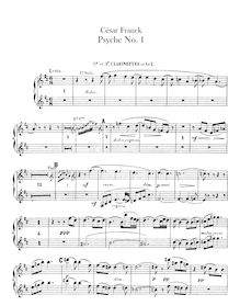 Partition clarinette 1/2 (en A), basse clarinette (en B♭), Psyché