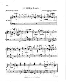 Partition complète, Gigue Pour le Clavecin ou Piano Forte, Eine kleine Gigue