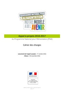 PNA 2016 - cahier des charges 