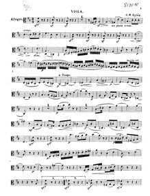 Partition viole de gambe, corde quatuor, D major, Hylén, Oscar