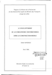 Le développement de la concurrence internationale dans la construction navale. : 5046_1
