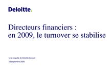 Directeurs financiers : en 2009, le turnover se stabilise