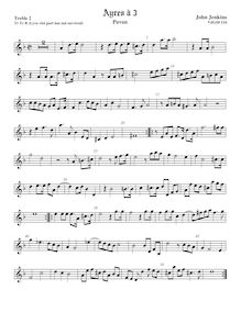 Partition viole de gambe aigue 2, Airs pour 3 violes de gambe avec Lyra viole de gambe et clavecin par John Jenkins