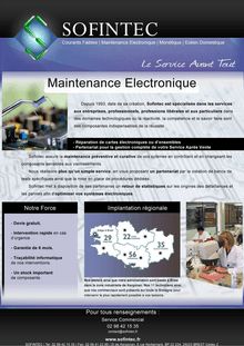 Brochure Maintenance Electronique